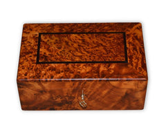 Moroccan Thuya Burl Jewelry Box with Removable Organizer