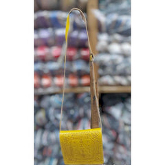 Handcrafted Moroccan Embossed Leather Crossbody Bag