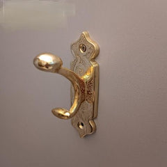 Handcrafted Moroccan Engraved Brass Wall Hook