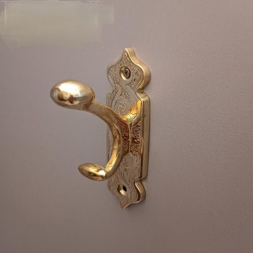Handcrafted Moroccan Engraved Brass Wall Hook