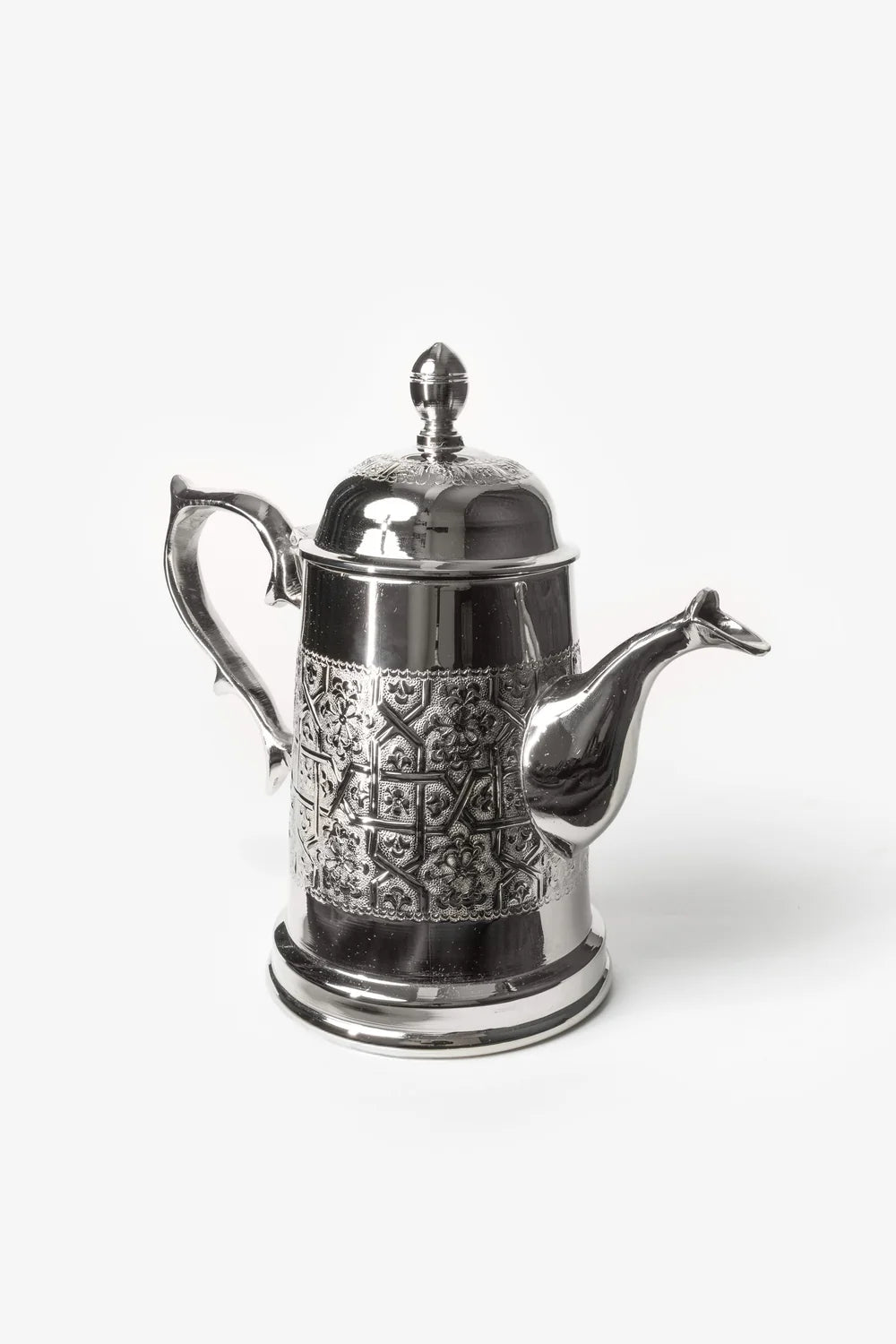 Handcrafted Moroccan Silver-Plated Brass Teapot — 250ml, 500ml & 1L