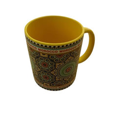 Personalized Moroccan Zellige Ceramic Mug – Multicolor Design
