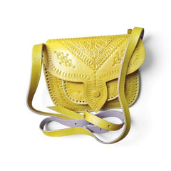 Handcrafted Moroccan Genuine Leather Crossbody Bag – Classic Tooled Design