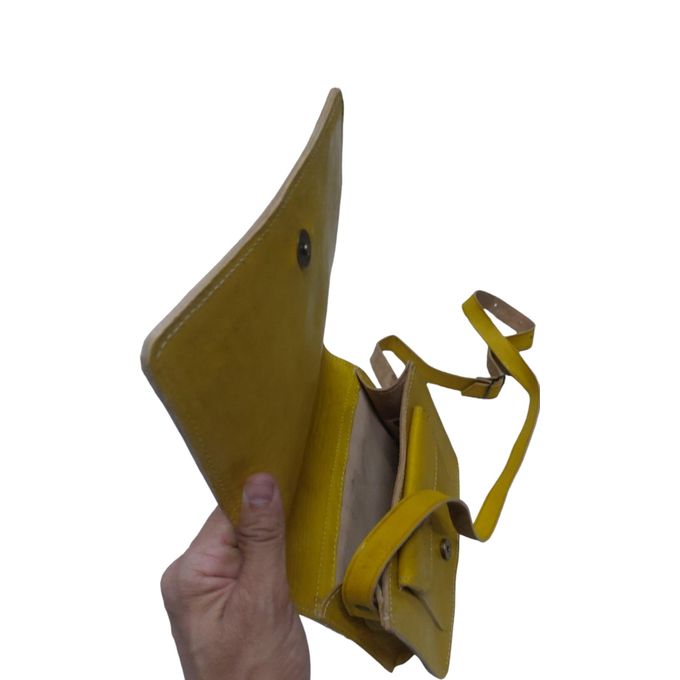 Handcrafted Moroccan Embossed Leather Crossbody Bag