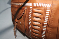 Handcrafted Moroccan Leather Shoulder Bag – Traditional Artisan Design