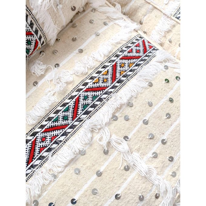 Handcrafted Moroccan Kilim Floor Sofa Set — 14-Piece Artisan Lounge