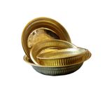 Set of 4 Hand-Engraved Moroccan Brass Bowls – Golden Finish