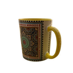 Personalized Moroccan Zellige Ceramic Mug – Multicolor Design