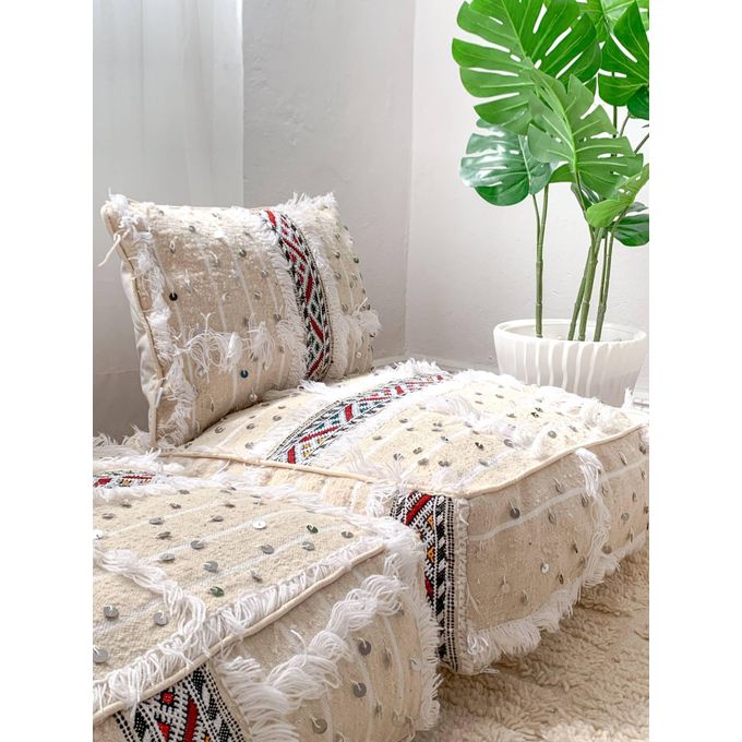 Handcrafted Moroccan Kilim Floor Sofa Set — 14-Piece Artisan Lounge