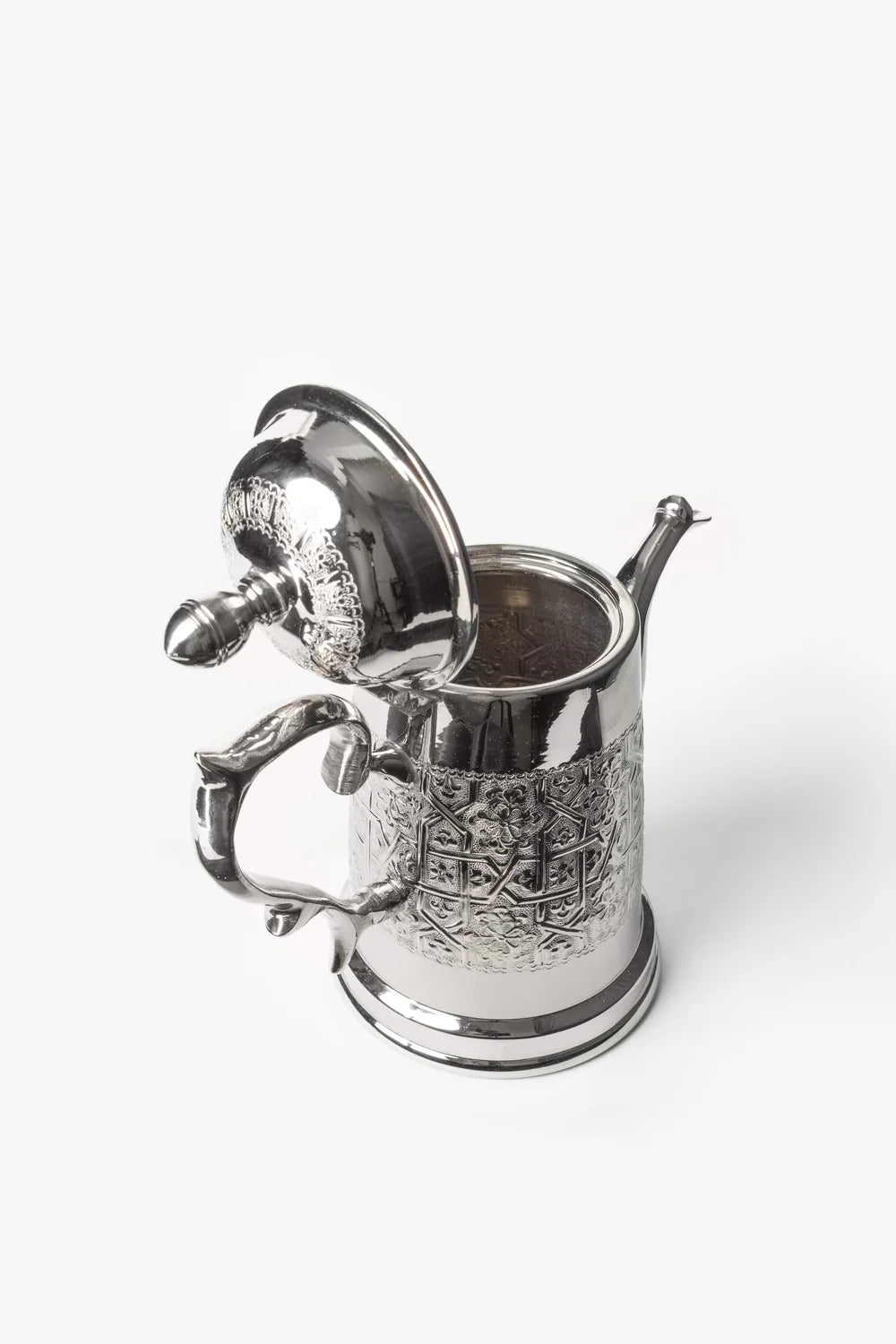 Handcrafted Moroccan Silver-Plated Brass Teapot — 250ml, 500ml & 1L