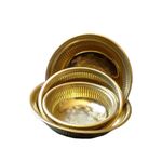 Set of 4 Hand-Engraved Moroccan Brass Bowls – Golden Finish