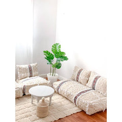 Handcrafted Moroccan Kilim Floor Sofa Set — 14-Piece Artisan Lounge