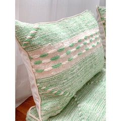One-of-a-Kind Moroccan Berber Floor Sofa Set — Sage Green Kilim