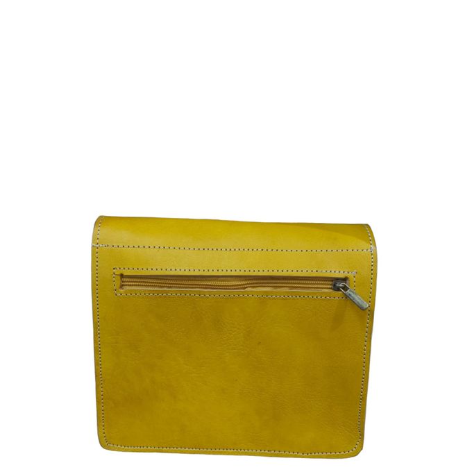 Handcrafted Moroccan Embossed Leather Crossbody Bag