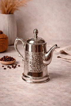 Handcrafted Moroccan Silver-Plated Brass Teapot — 250ml, 500ml & 1L