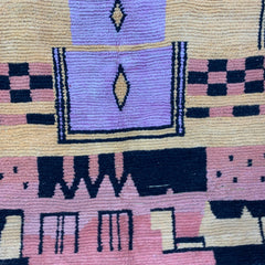 Handwoven Moroccan Boujaad Wool Rug – Abstract Amazigh Design