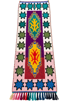 Handwoven Moroccan Runner Rug – Colorful Amazigh Geometric Design