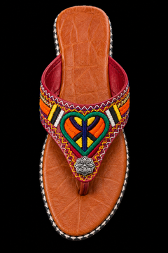 Handcrafted Moroccan Amazigh Leather Sandals – Embroidered & Customizable