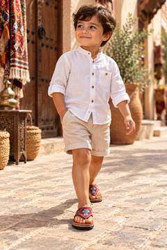 Handcrafted Moroccan Kids Leather Sandals – Amazigh Embroidered