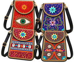 Handcrafted Moroccan Beaded Crossbody Bag – 4 Artisan Designs