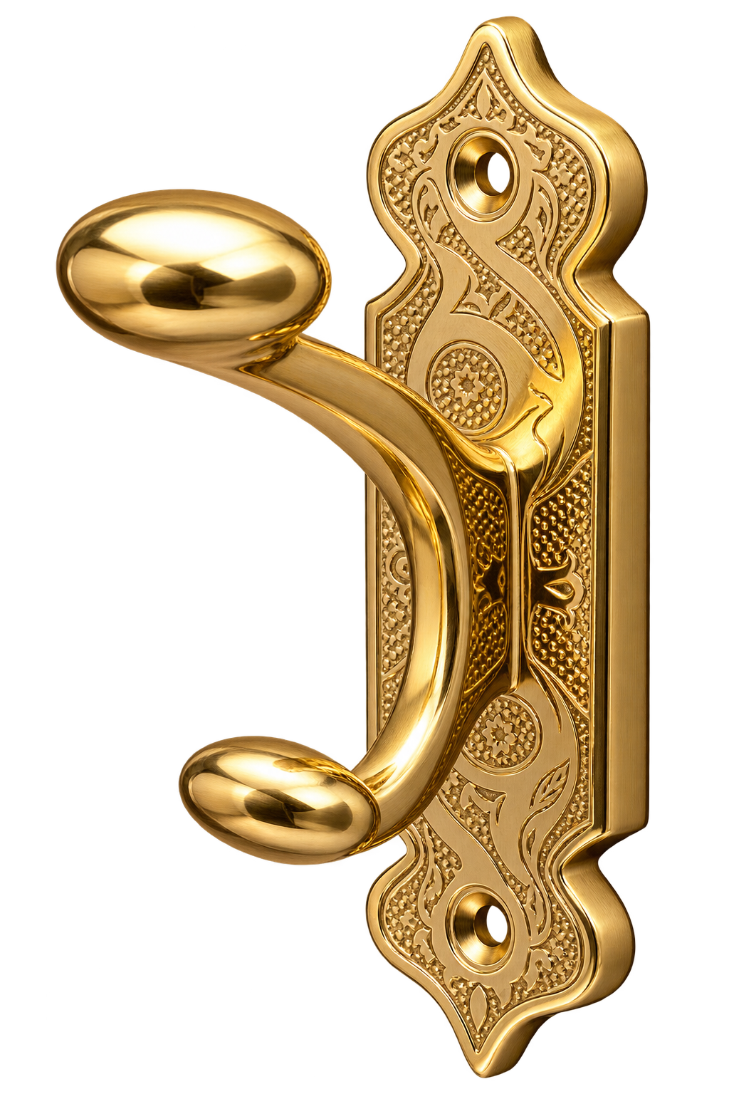 Handcrafted Moroccan Engraved Brass Wall Hook