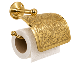 Handcrafted Moroccan Engraved Brass Toilet Paper Holder