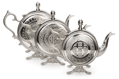 Handcrafted Moroccan Teapot – Traditional Engraved Tea Pot | 3 Sizes or Set of 3