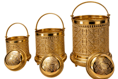 Hand-Engraved Moroccan Brass Hammam Bucket – Fès Artisan Collection