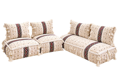 Handcrafted Moroccan Kilim Floor Sofa Set — 14-Piece Artisan Lounge
