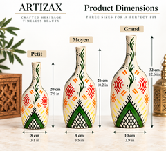 Hand-Painted Moroccan Ceramic Decorative Bottle – Custom Colors & Personalization