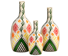 Hand-Painted Moroccan Ceramic Decorative Bottle – Custom Colors & Personalization