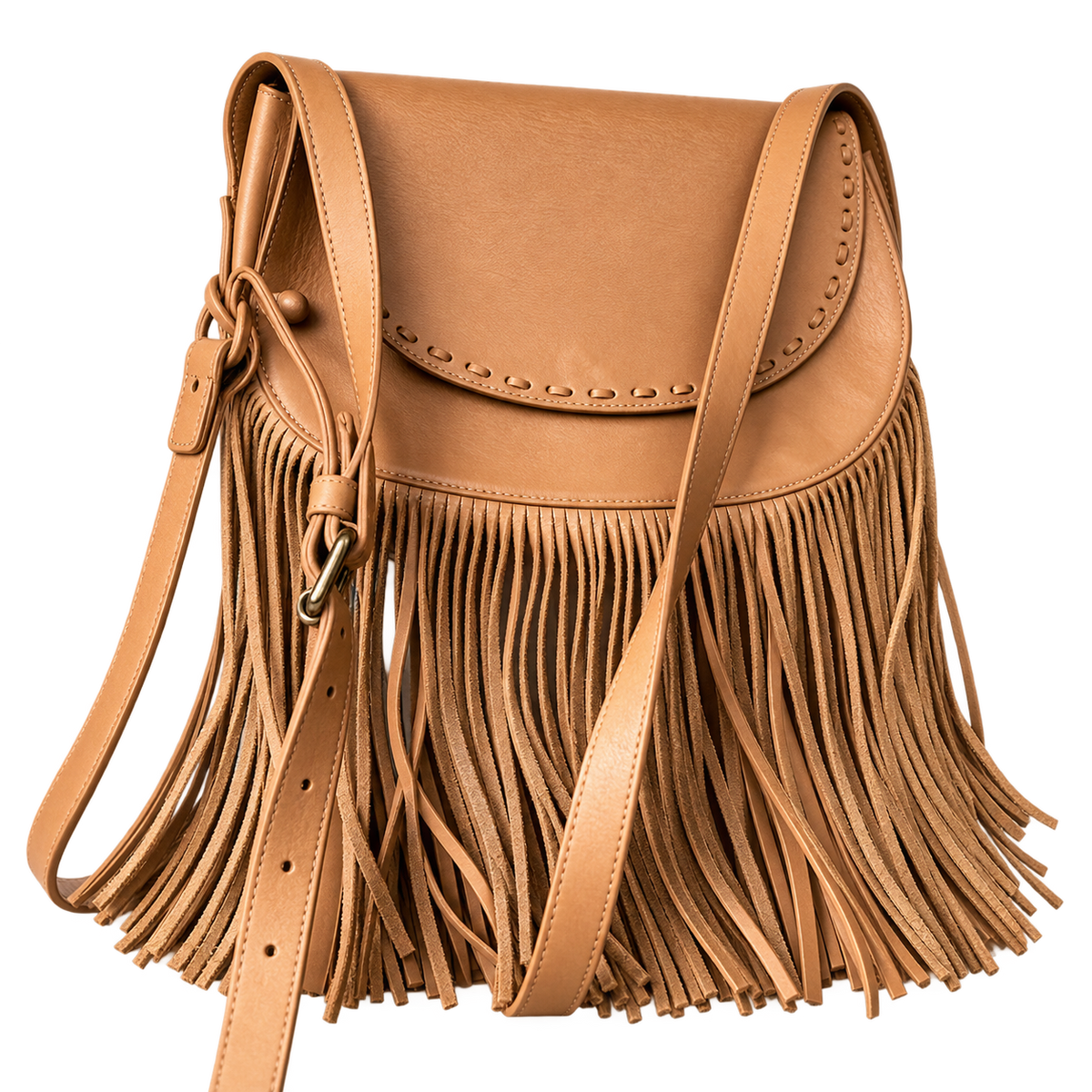 Handcrafted Moroccan Leather Fringe Bag – Personalized ARTIZAX Crossbody Bag
