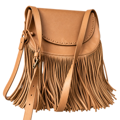 Handcrafted Moroccan Leather Fringe Bag – Personalized ARTIZAX Crossbody Bag