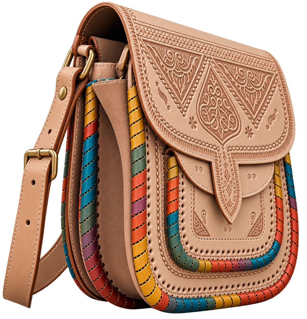 Handcrafted Moroccan Leather Crossbody Bag – Personalized Artisan Bag