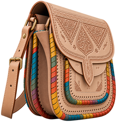 Handcrafted Moroccan Leather Crossbody Bag – Personalized Artisan Bag
