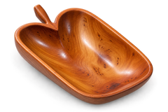 Handcrafted Moroccan Wooden Serving Bowl – Organic Artisan Bowl with Handle