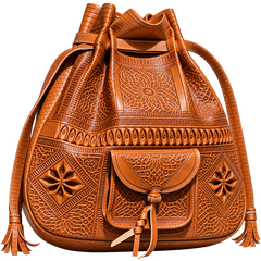 Handcrafted Moroccan Leather Backpack – Hand-Tooled Artisan Bag