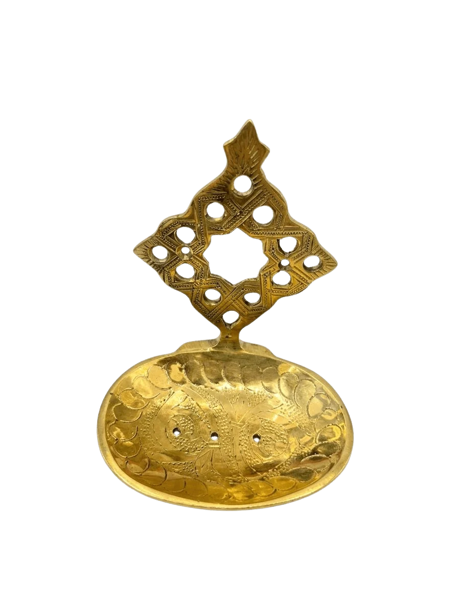 Complete Moroccan Brass Bathroom Accessories Set – 6 Pieces