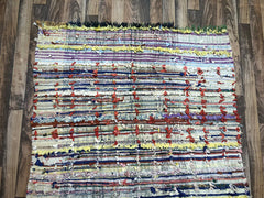 Handwoven Moroccan Boucherouite Rug — One-of-a-Kind Artisan Textile
