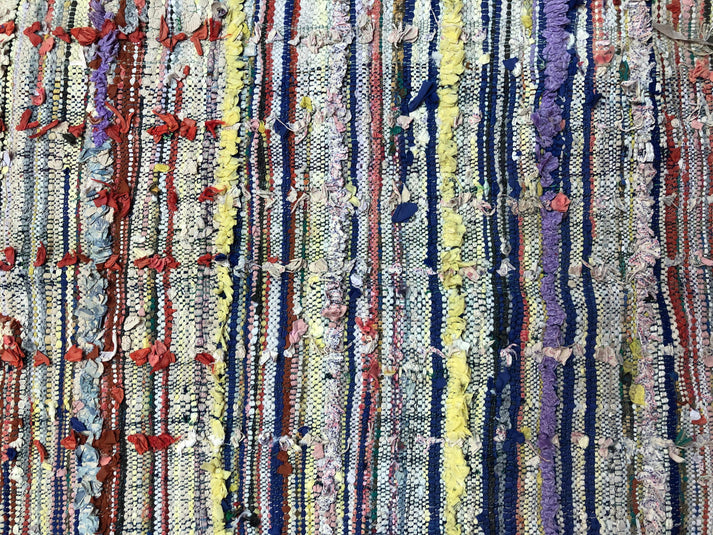 Handwoven Moroccan Boucherouite Rug — One-of-a-Kind Artisan Textile