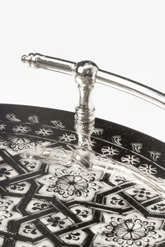 Handcrafted Moroccan Silver-Plated Brass Serving Tray – 40, 45 & 50 cm