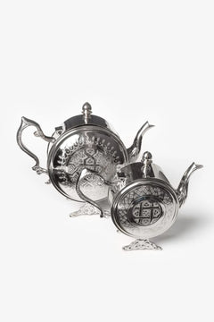 Handcrafted Moroccan Teapot – Traditional Engraved Tea Pot | 3 Sizes or Set of 3