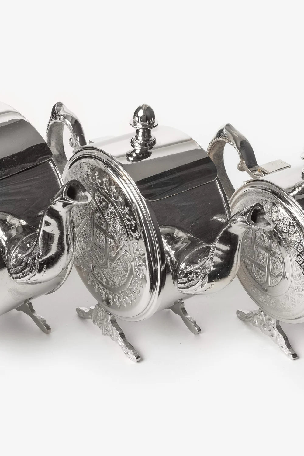Handcrafted Moroccan Teapot – Traditional Engraved Tea Pot | 3 Sizes or Set of 3