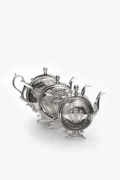 Handcrafted Moroccan Teapot – Traditional Engraved Tea Pot | 3 Sizes or Set of 3