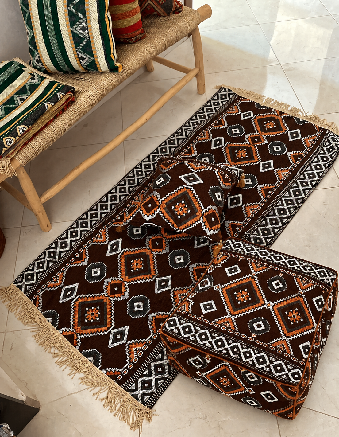 Handwoven Moroccan Amazigh Wool Collection — Build Your Set
