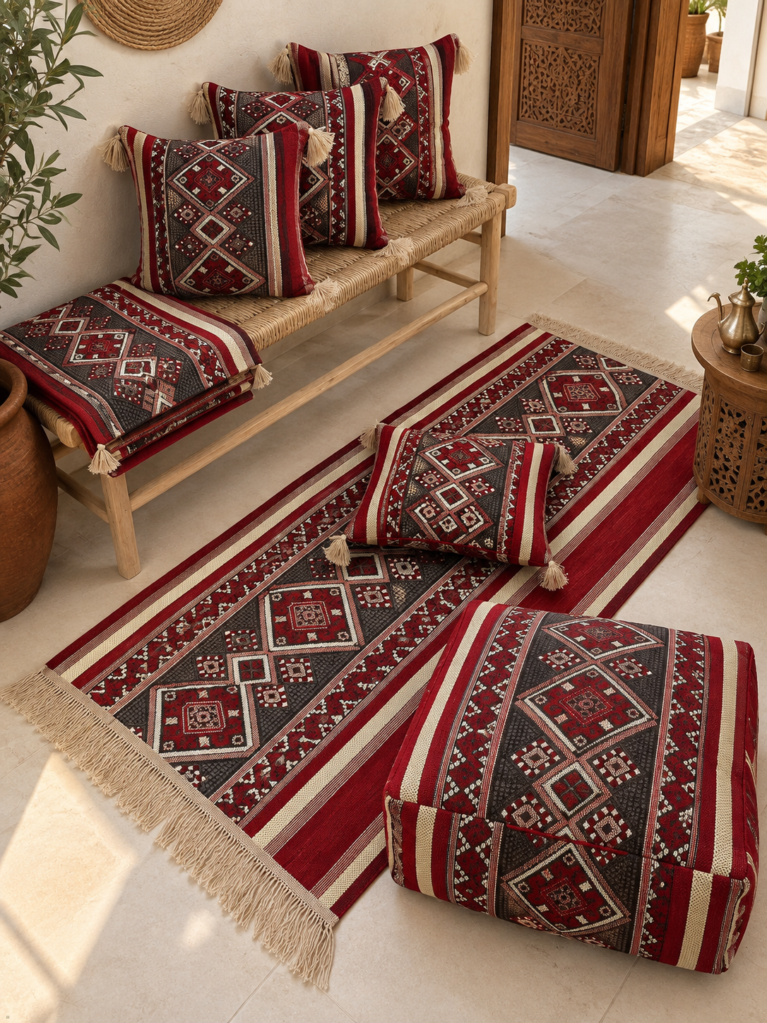 Handwoven Moroccan Amazigh Wool Collection — Build Your Set