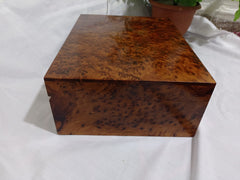 Large Moroccan Thuya Burl Jewelry Box — Handcrafted in Essaouira