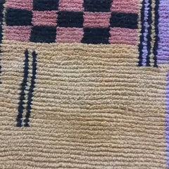 Handwoven Moroccan Boujaad Wool Rug – Abstract Amazigh Design